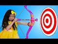 Emma Pretend Playing with Bow & Arrow Toy at Kids CARNIVAL Games Emma Pretend Playing with Bow & Arrow Toy at Kids CARNIVAL Games