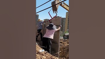 Install precast concrete panel #technology #easywork #smartwork #technology #viral #youtubeshort
