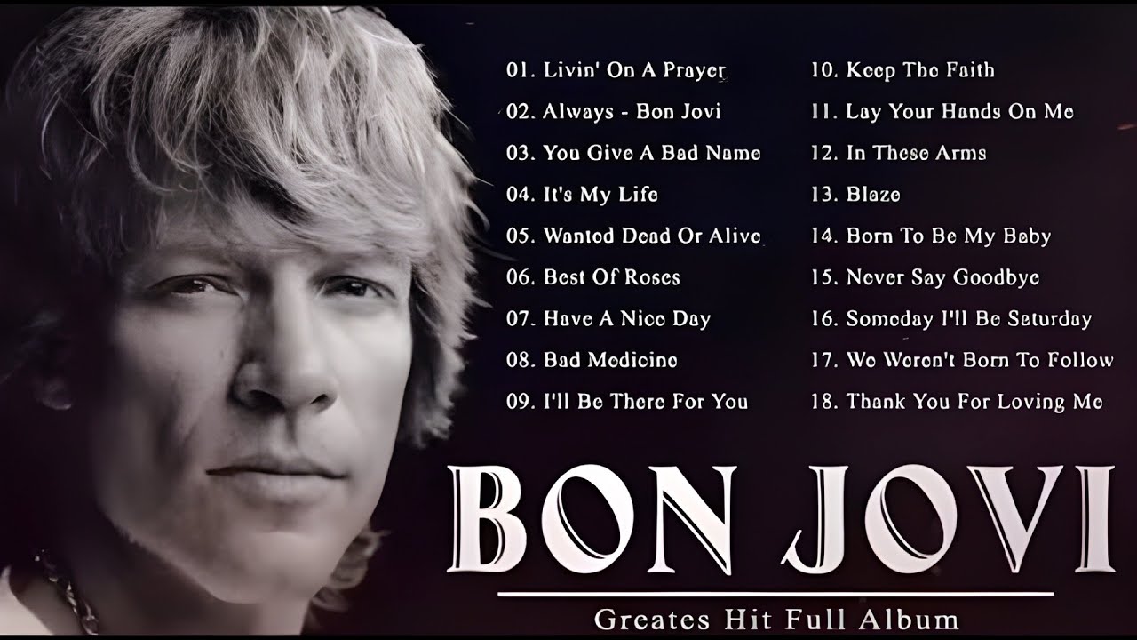 Bon Jovi Best Rock Songs Playlist Ever ~ Greatest Hits Of Full Album