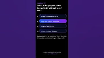 What is the purpose of the Semantic UI ui input focus class #semanticui