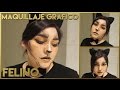 Maquillaje felino gráfico fácil | black and gold | halloween 2016 ♥ La Gata Makeup