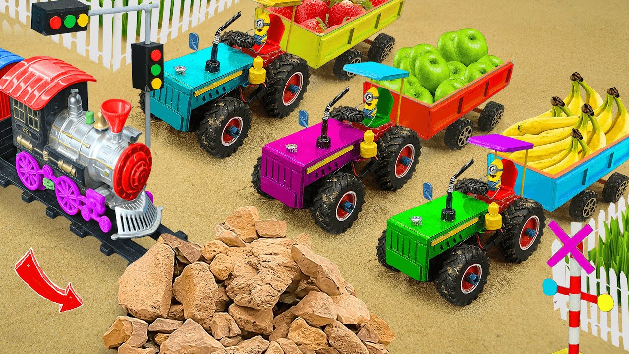 Diy tractor mini Bulldozer to making concrete road | Construction Vehicles, Road Roller 