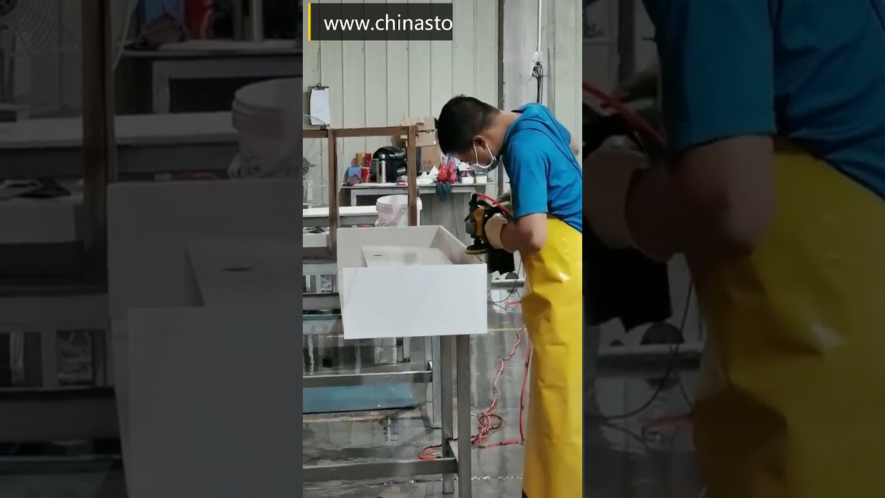 Sintered stone vanity