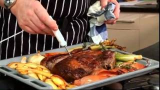 Roast Rib of Beef with Roasted Carrots, Leeks and Parsnips.flv