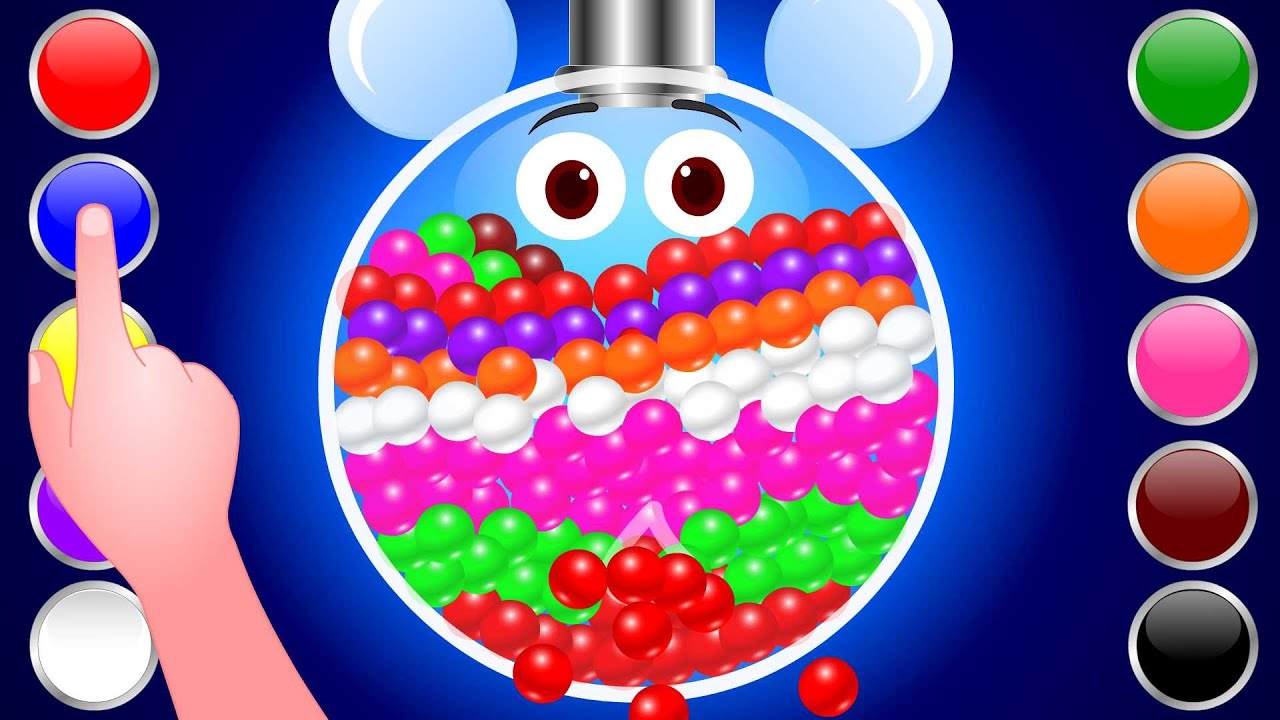NEW Gumball Machine 3D for Children to Learn Colors|Kids Balls Surprise Learning