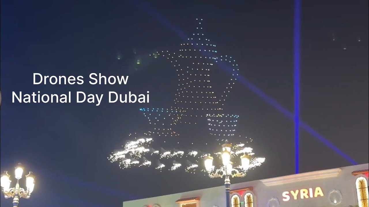 Drones Show in global village  [4K] UAE National Day Special 