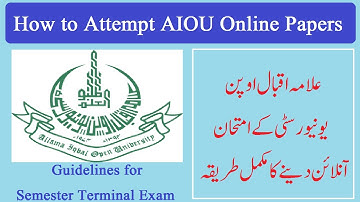 How to attempt AIOU Online Exam | How to attempt Semester Terminal Exam | AIOU Online Exam | AIOU