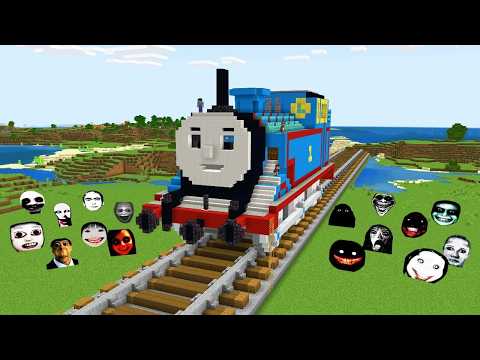 SURVIVING FROM THOMAS HOUSE 😱 WITH 100 NEXTBOTS in Minecraft - Gameplay - Coffin Meme