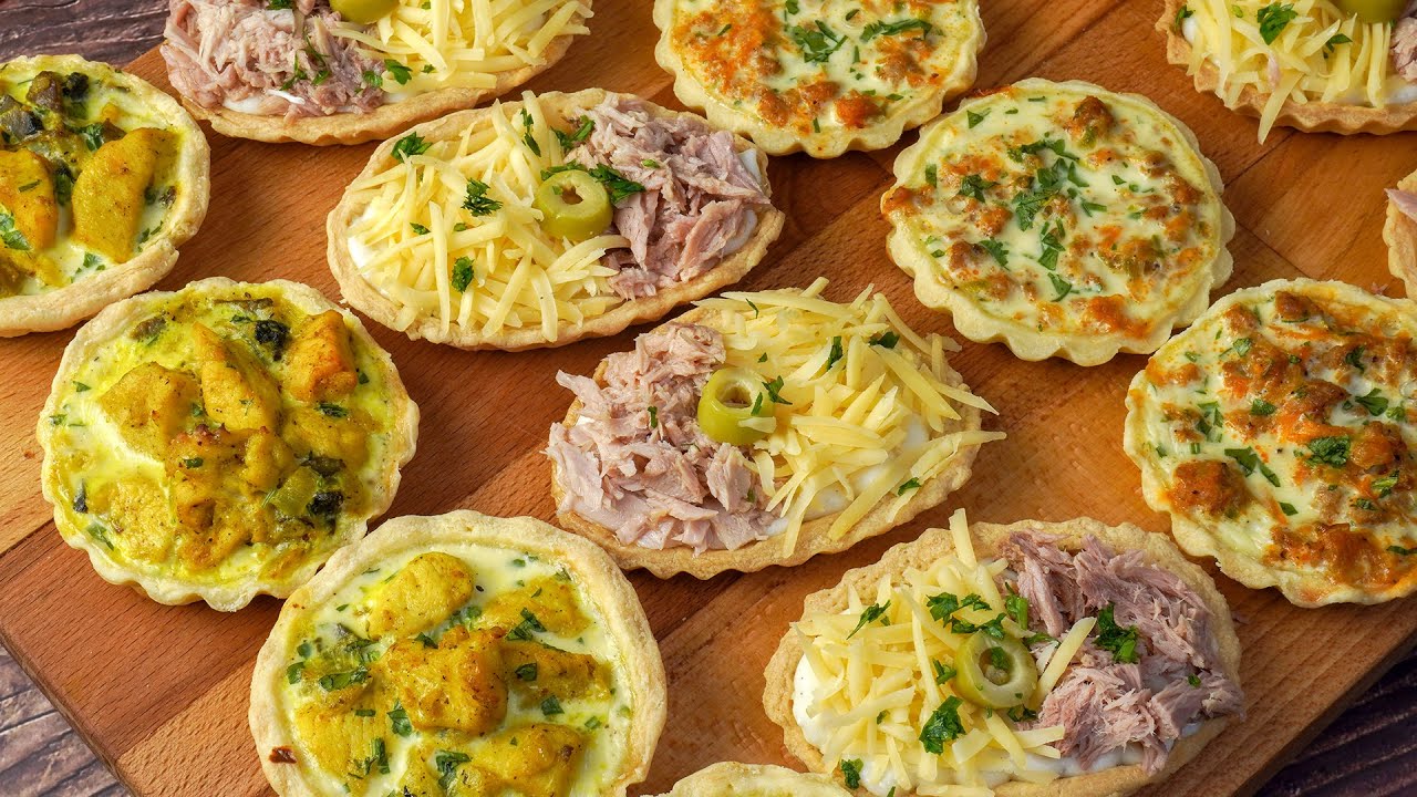 ميني كيش بثلاثة حشوات مختلقة - جد لذيذة و سهلة في التحضير