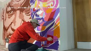 Mural of Mike Tyson- Rolandas Dabrukas www.WhimsicalFineArts.com