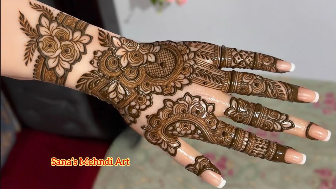 Very Beautiful Stylish Mehndi Design For Hands | Prettiest Latest Back Hand Henna Design 