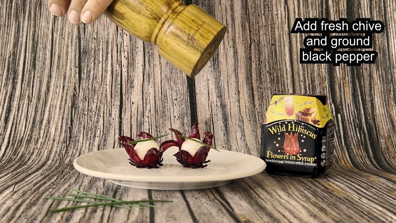 Stuffing Wild Hibiscus Flowers with Chevre