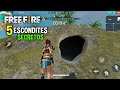 5 NUEVOS* ESCONDITES SUPER SECRETOS EN FREE FIRE - Los mejores Escondites FreeFire