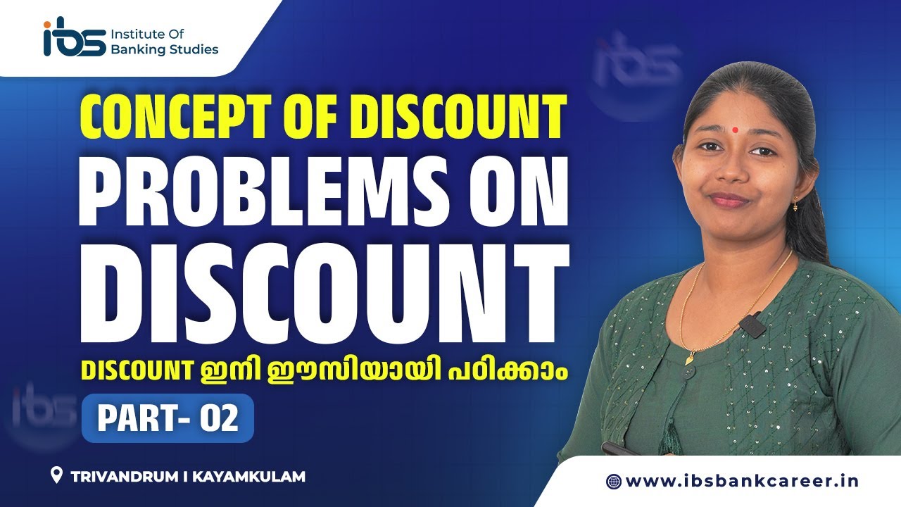 Concept of Discount - Part 02 | Problems on Discount | Institute Of ...