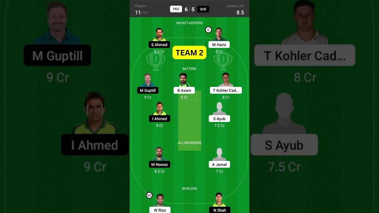 PES vs QUE Dream11 Team | PES vs QUE Dream11 PSL T20| PES vs QUE Dream11 Team Today Match Prediction