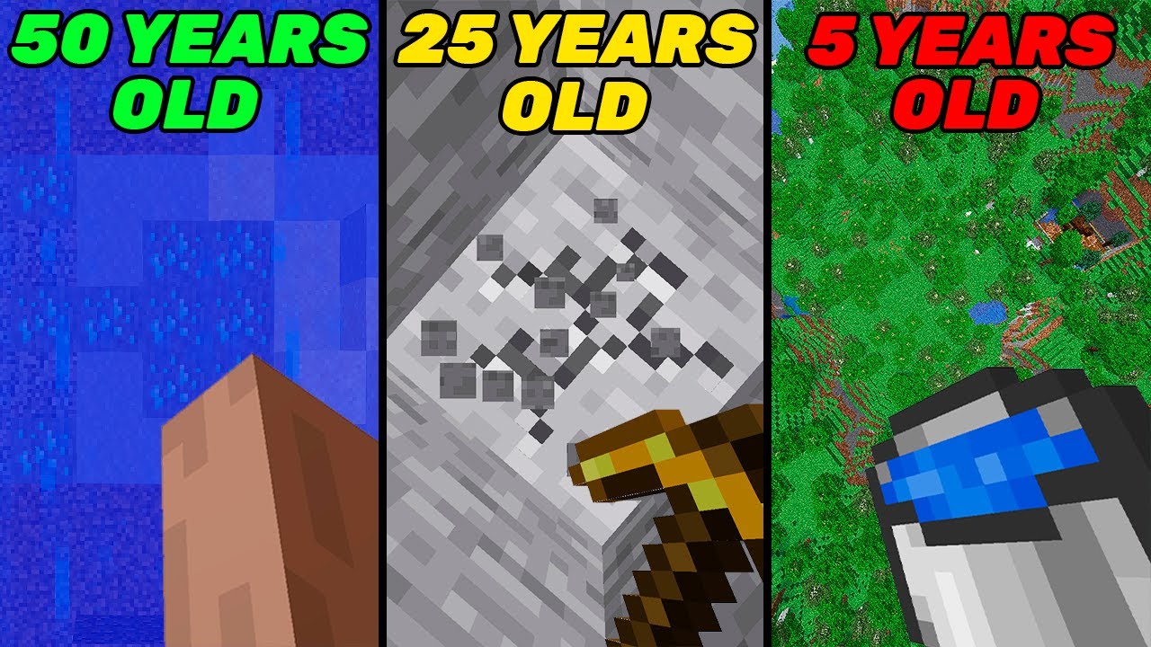 nonsense at different ages in minecraft - YouTube