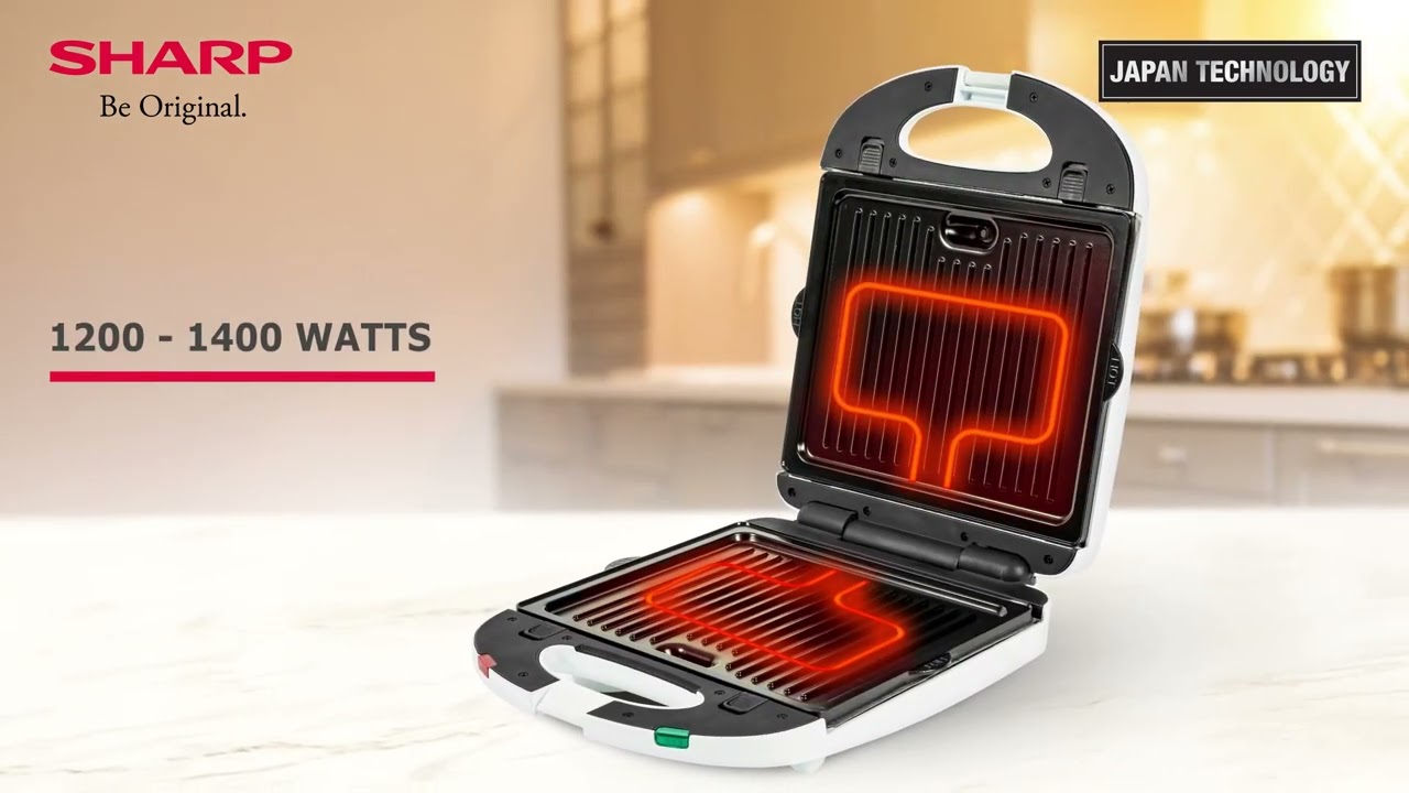 Sharp Sandwich Maker KZ SU14 W3 - YouTube