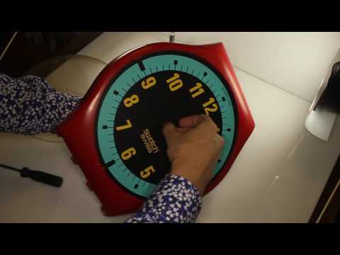 Maxi Swatch replacement clockwork, how to replace clock