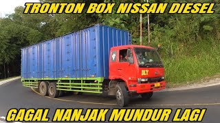 Tronton Box Nissan Gagal Nanjak Harus Mundur Lagi, Fuso Hino Isuzu Quester Ditanjakan Tepung Kanjut