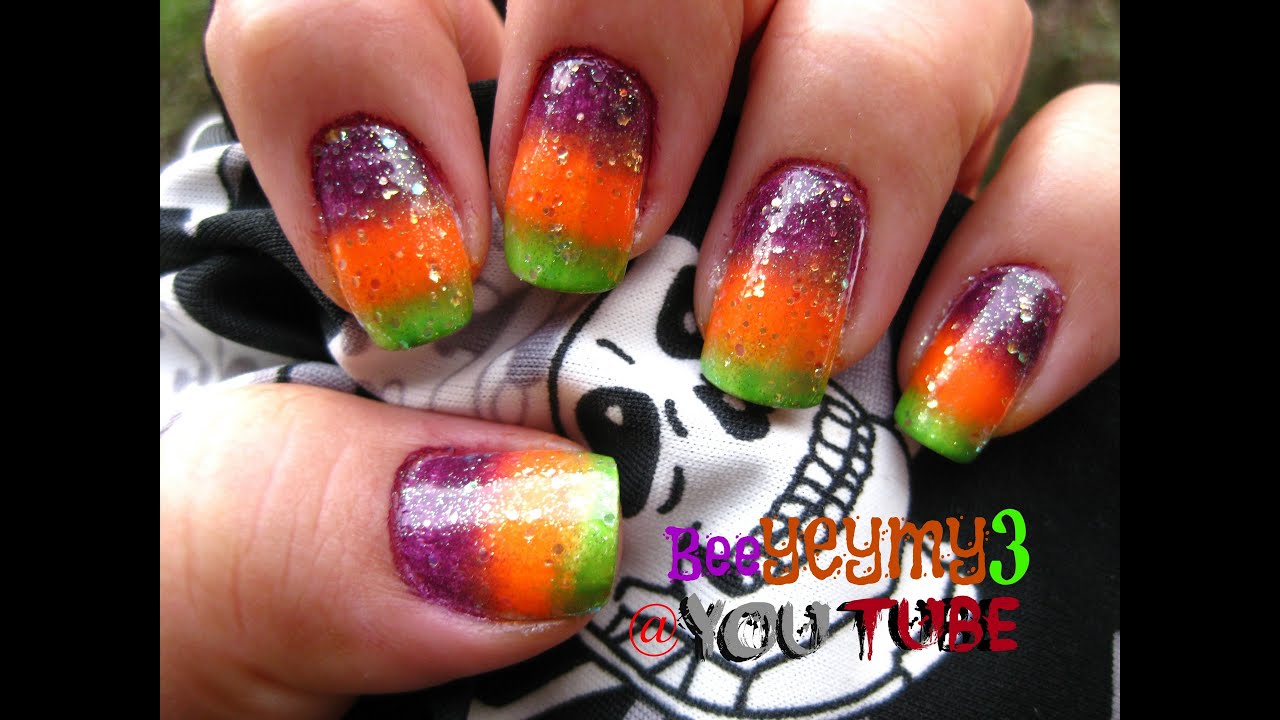 Ombre Halloween Nail Art Tutorial YouTube
