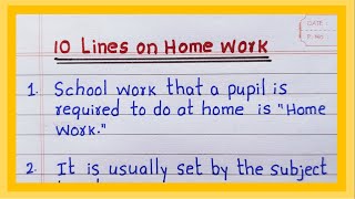 10 Lines on Homework in English | Few Lines about Homework 10 Lines on Homework in English | Few Lines about Homework