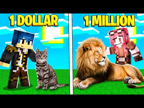 ANIMALE DA 1€ VS ANIMALE DA 1.000.000€! - MINECRAFT