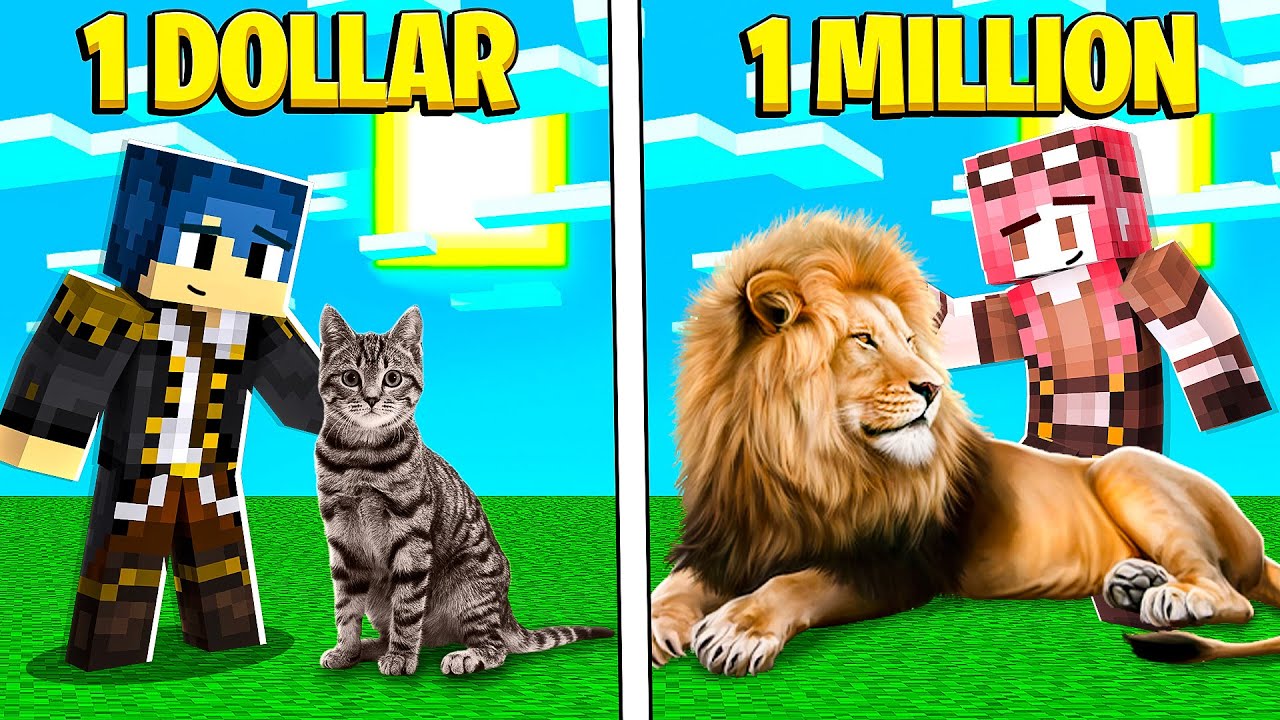 ANIMALE DA 1€ VS ANIMALE DA 1.000.000€! - MINECRAFT
