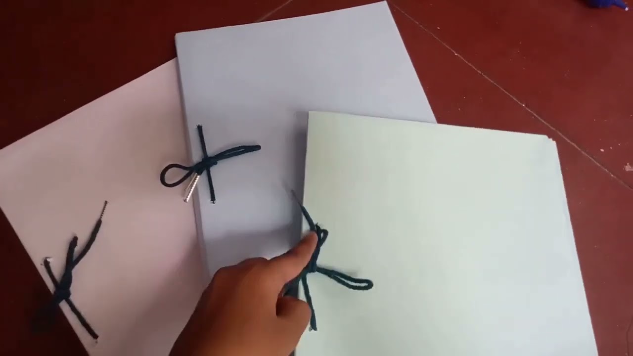 homemade file folder from waste card board and chat paper and file thread👍🏻👍🏻 