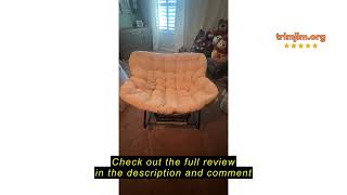 Review Unknown Brand Lemodor Patio Outdoor Rocking Chair With Foot Rest, Oversized Cozy Comfy Kids R