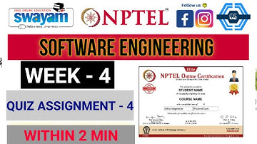 Software Engineering - NPTEL || WEEK - 4 QUIZ ASSIGNMENT SOLUTION ||