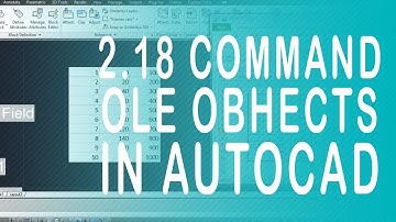 2.18 How to use command OLE Objects in autocad
