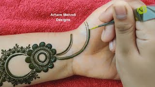 New Stylish Arabic Mehndi Design Simple Easy Mehndi Design For Front Hand Arham Mehndi Designs Youtube