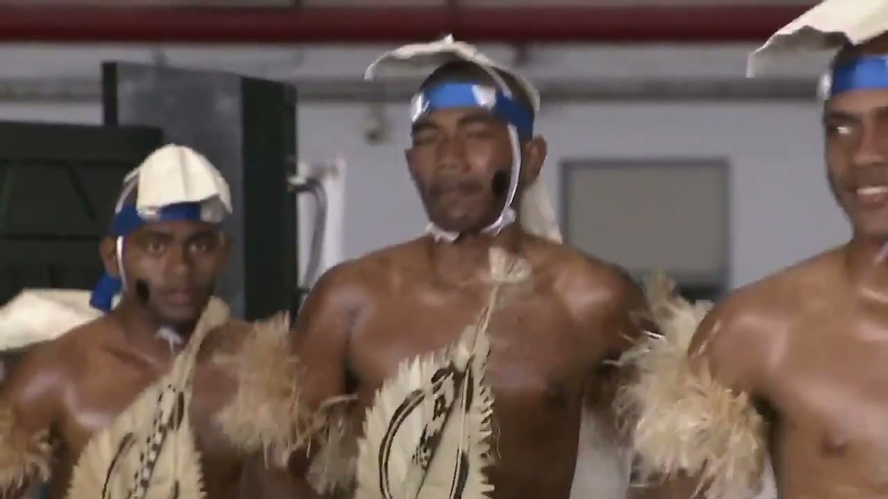 Meke ni Waqavuka - Queen Victoria School Arrival of Fiji Airways Airbus A350-900  - Island of Beqa