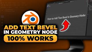How To Add Text Bevel in Geometry Node Blender (FAST &amp; EASY) | 100% WORKS | NO Yapping!