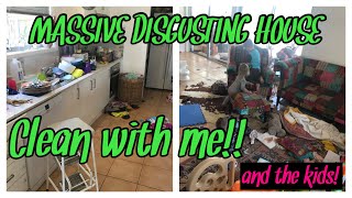 MASSIVE DISGUSTING HOUSE CLEAN WITH ME!!