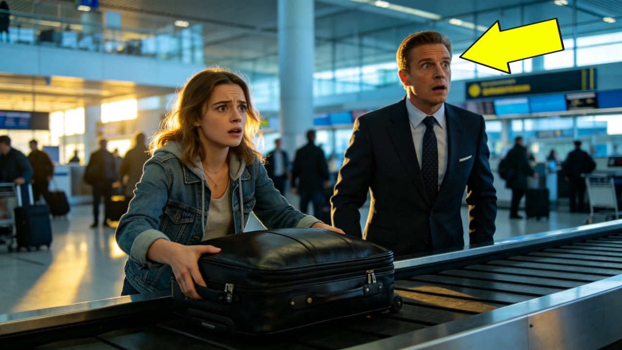 Der falsche Koffer am Flughafen – und der Milliardär erkennt sie sofort