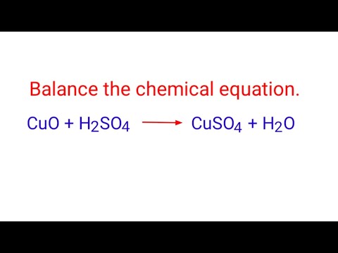 CuO+H2SO4=CuSO4+H2O. balance the chemical equation @mydocumentary838.