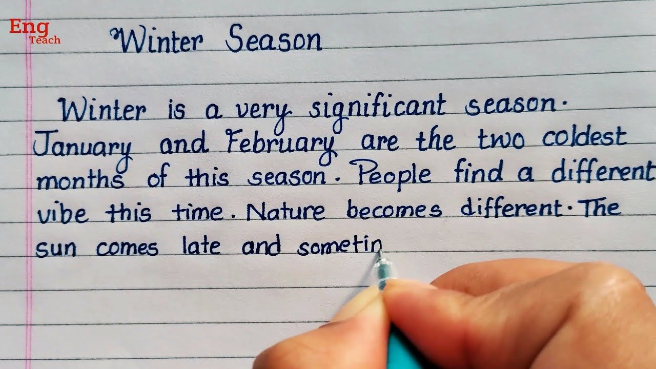 winter season essay in 150 words