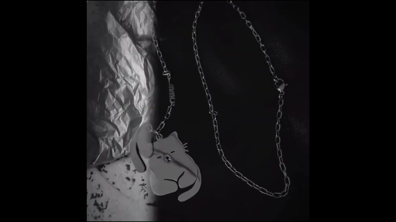 Cute Sleeping Cat Pendant Necklace Stainless Steel Animal Jewelry for Women Girls