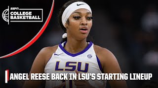 ANGEL IS BACK 🐯 Angel Reese starts for the LSU Tigers after 4-game absence | ESPN College Basketball