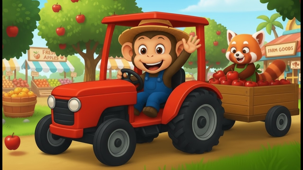 Cow in Trouble! Monkey Farmer Uses Tractor to Rescue and Transport Her Safely | Tractor Monkey