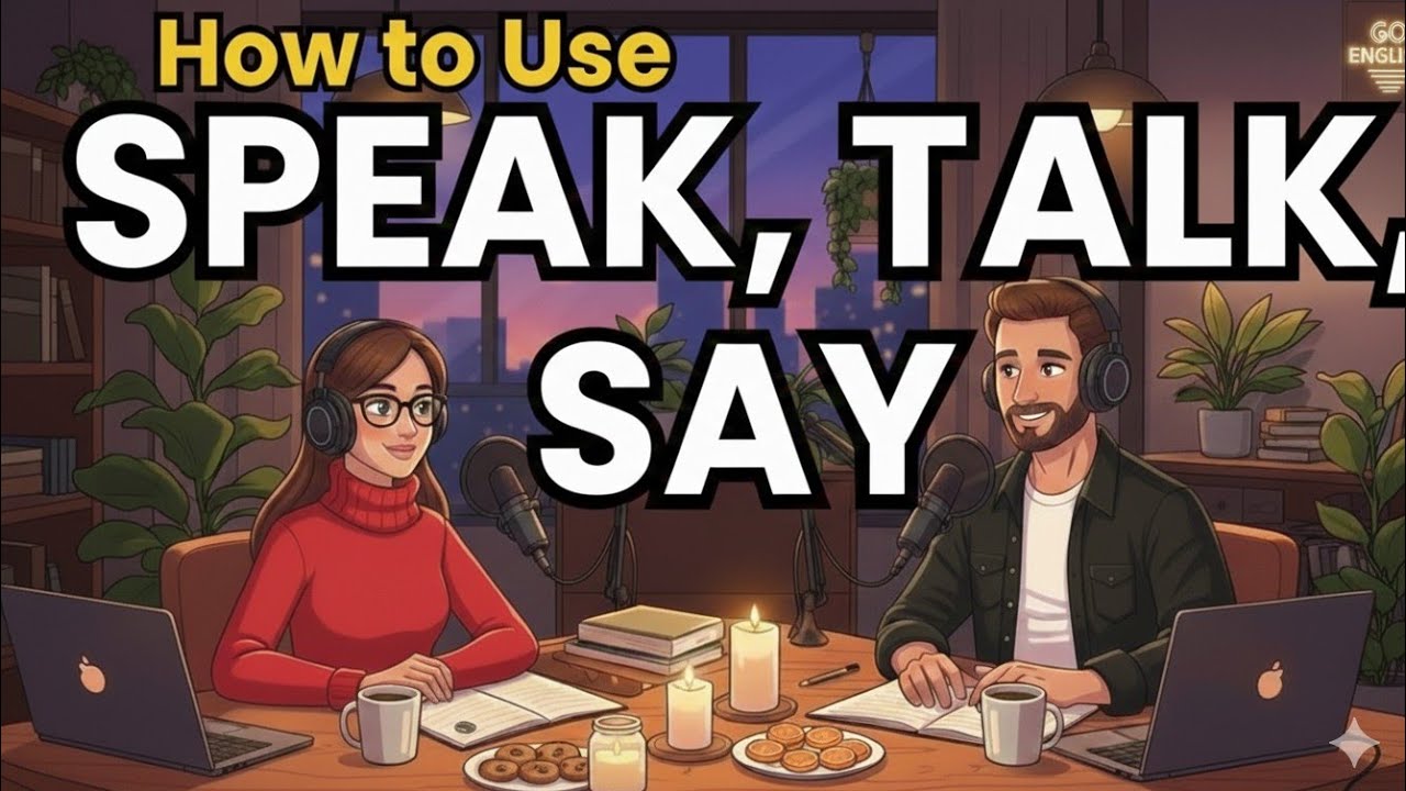Learn English with Real Conversations Podcast | How to use Speak, Talk, Say inEnglish