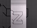رسم حرف Z ثلاثي الابعاد 