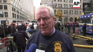 Firefighters Assess NYC Crane Collapse Damage
