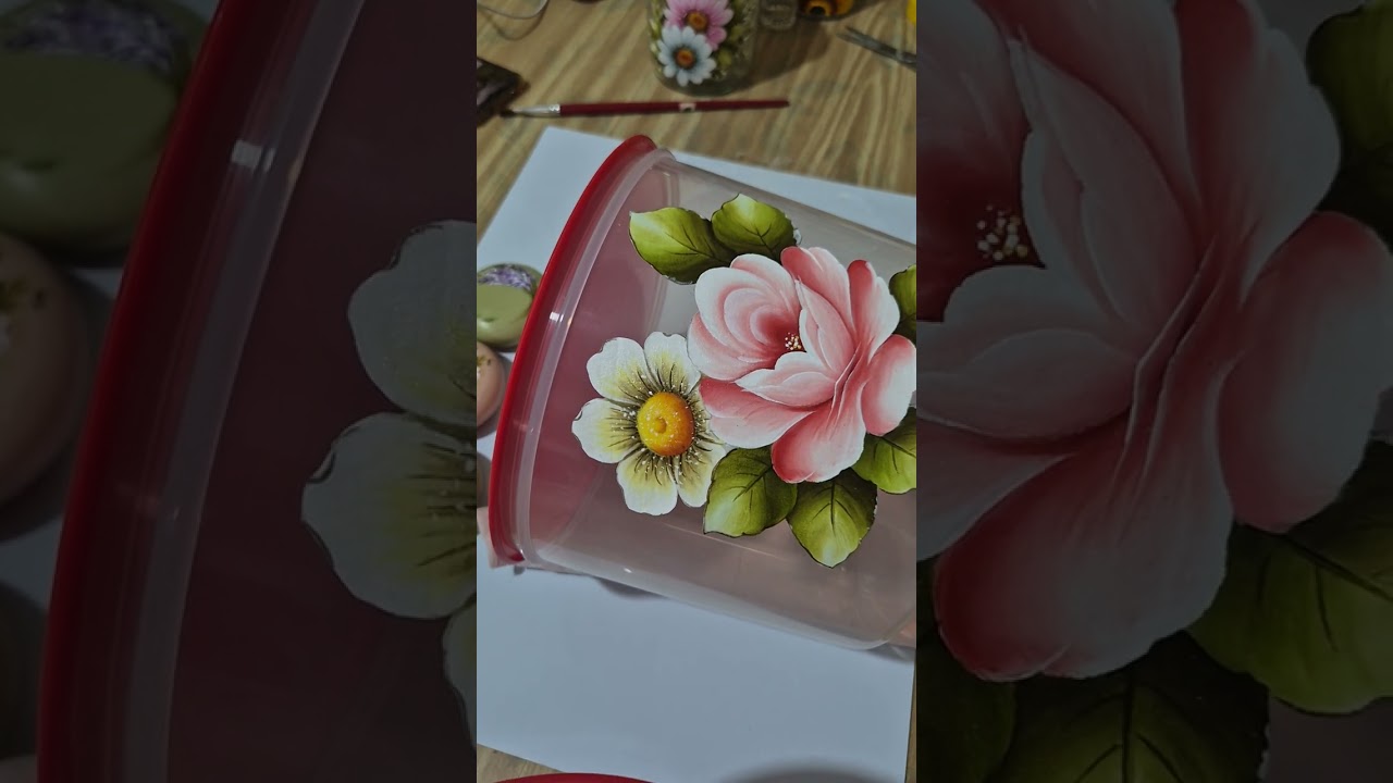 Decoração de potes usando pintura em tecido!!!        2ª aula!!