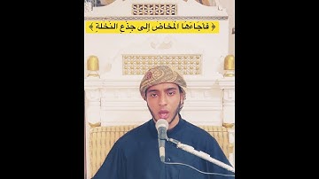 برواية شعبة عن عاصم ﴿ فَأَجَاءَهَا الْمَخَاضُ إِلَى جِذْعِ النَّخْلَةِ  ﴾ محمود يوسف #قراءات