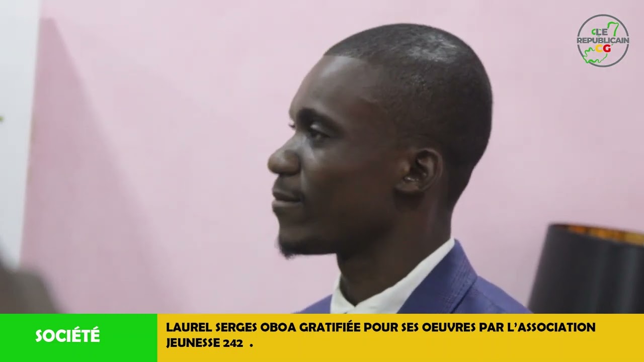 LAUREL SERGES OBOA GRATIFIÉE POUR SES ŒUVRES PAR L'ASSOCIATION JEUNESSE 242.