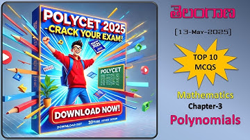 Free Top 10 MCQs  తెలంగాణ మరియు ఆంధ్ర ప్రదేశ్ POLYCET 2025 Exam Chapter-3 Polynomials #tspolycet