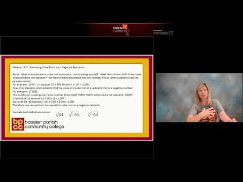 13 7A Evaluating Cube Roots with Negative Radicands