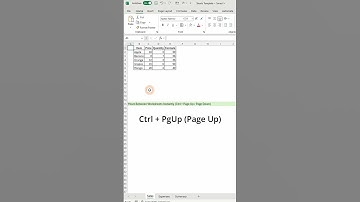Excel Shortcut: Switch Worksheets Instantly (Ctrl + Page Up/Page Down) #excel #excelshortcuts